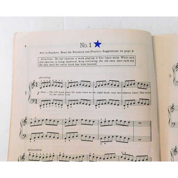 Hanon Schaum For Piano Book One By John W. Schaum 1946 - Picture 4 of 6